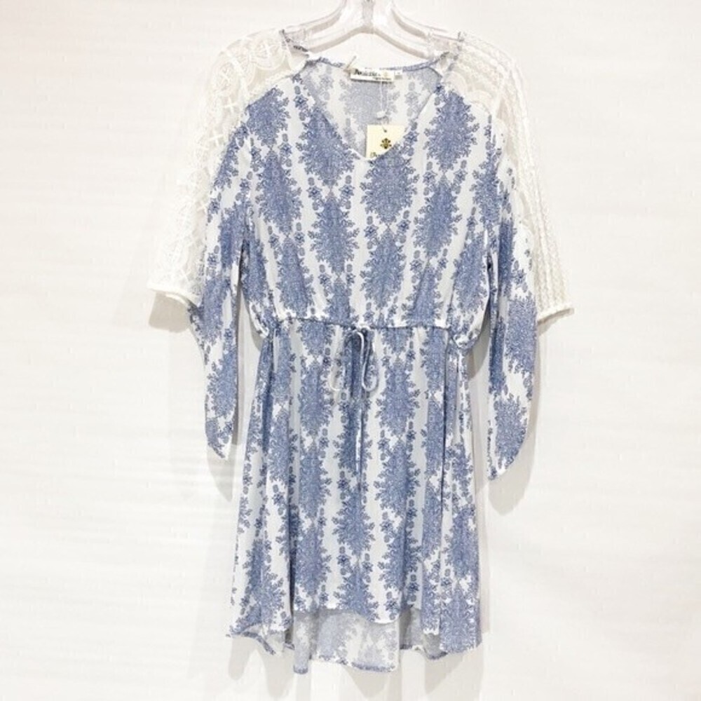 AVAILABLE‎ Paisley Dress Blue Prints Size Small - Picture 2 of 8